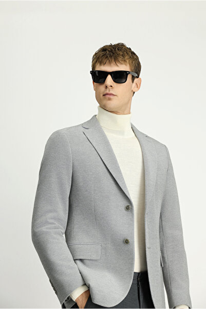 Kiğılı Regular Fit Micro Pattern Classic Jacket