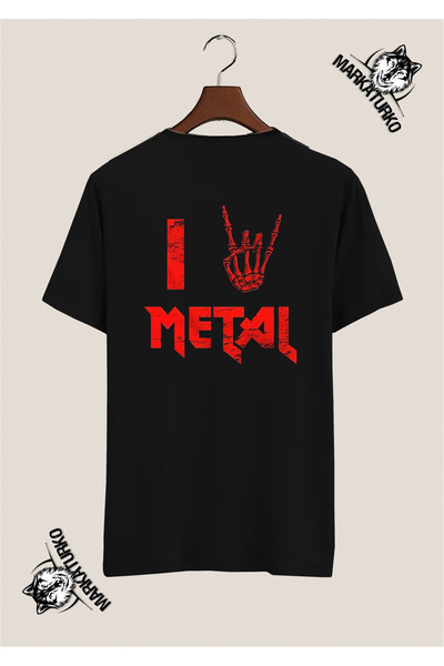 MarkaTurko I Love Metal Special Design Back Printed T-Shirt 369-986
