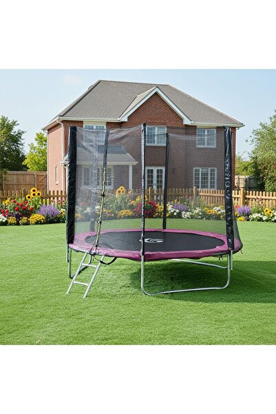 Danube Home Air Rider 8Ft Blue Trampoline for Kids - Safe Outdoor Play Equipment for Fun and Exercise