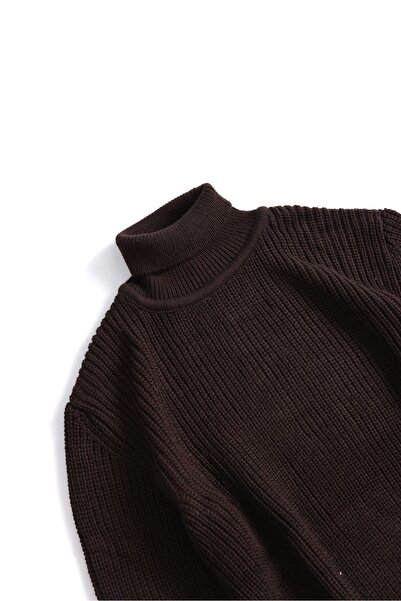 no7man Rovani Brown Turtleneck Sweater
