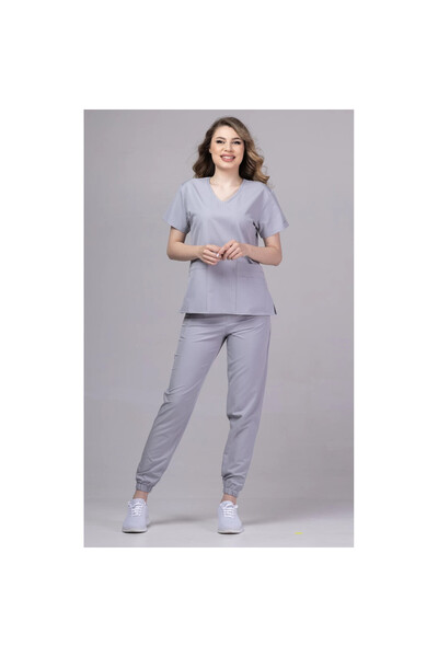 tag Costum medical pentru femei PREMIUM EVA, argintiu