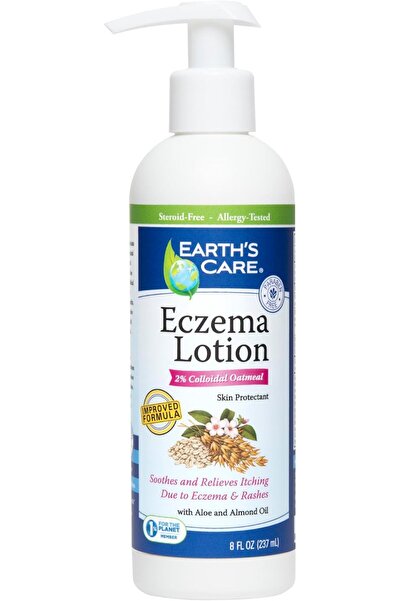 Earth's Care لوشن الإكزيما، خالٍ من الستيرويدات والصبغات والعطور، ومُختبر ضد ...