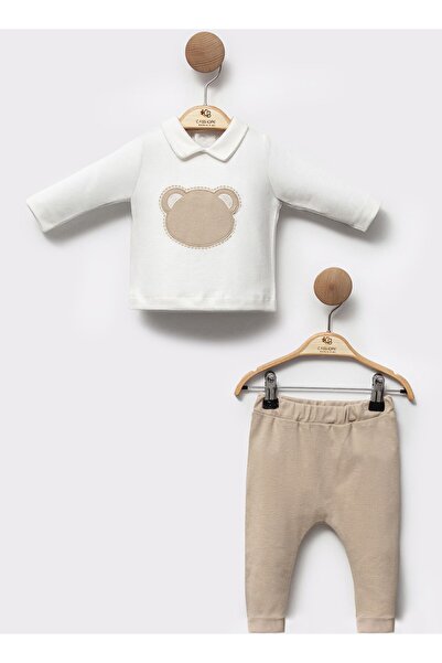 Cassiope Baby Boy Embroidered Applique Detailed Double Set