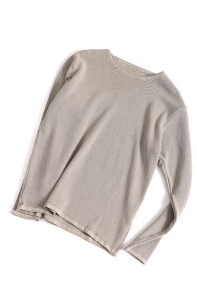 no7man Fareno Stone Sausage Collar Sweater