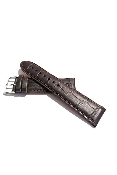 FADO & Genuine Croco Leather Watch Band Compatible with Every Watch 22 mm (296) Brown