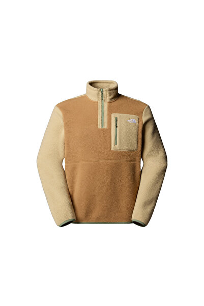 THE NORTH FACE M Yumiori 1/4 Zip Erkek Outdoor Çeyrek Fermuarlı Polar Ceket NF0A883SEVO1 Kahverengi
