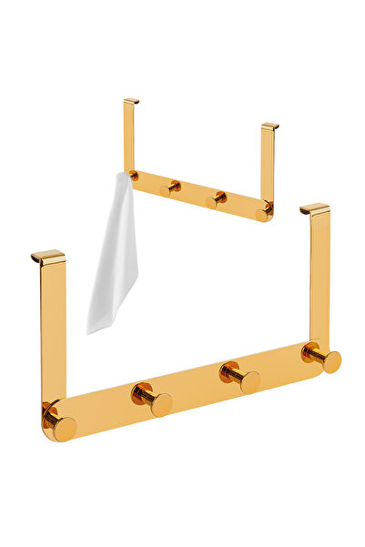 Other CUIER CABINĂ DE DUȘ, cârlig cvadruplu pentru prosoape, oțel, auriu