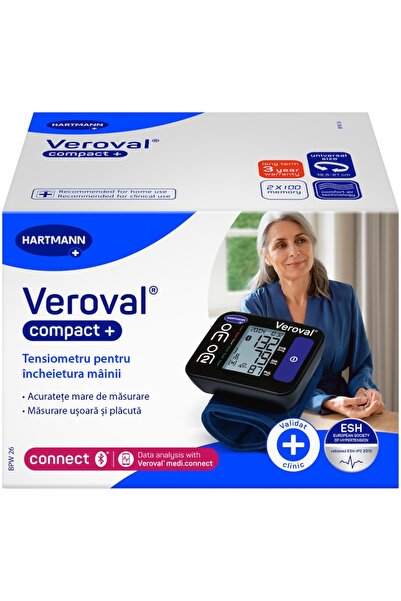 Hartmann Wrist Blood Pressure Monitor Veroval Compact BPU26 with Bluetooth,