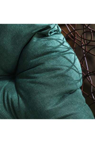 Danube Home Alfa 1-Seater Swing Chair - Green Outdoor Swing with Cushion, 1 Year Warranty, Durable Polyester