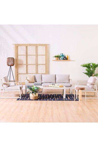 Danube Home Roma 5-Seater Outdoor Sofa Set, 1 Three-Seater, 2 Single-Seaters & Coffee Table, 2-Year Warranty