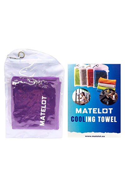 MATELOT Cooling Microfiber Towel with Sealable Case, 50x120 cm, Purple