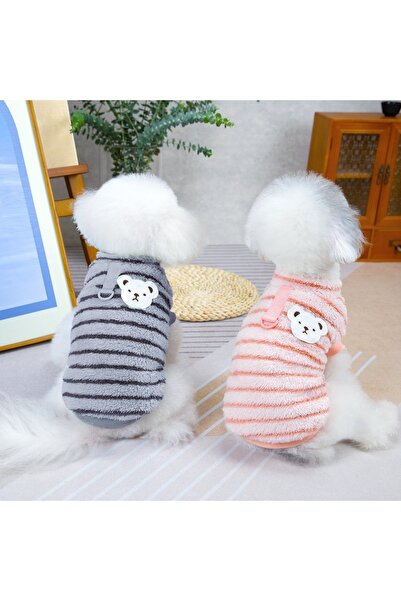 OEM Bluza cocolino pufoasa, pentru animale de companie mici si mijlocii, cu inel atasare lesa, DOG-27