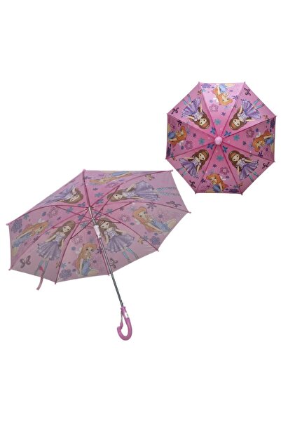 CCL Bardaklı Plastik Korumalı Düdüklü Pongee Kumaş 8 Telli Kız Çocuk Şemsiye GKH