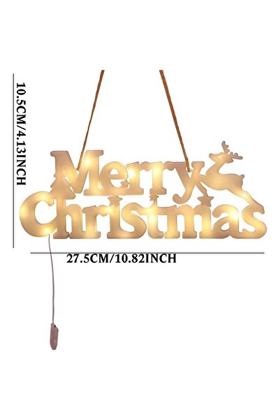 Flippy Christmas LED 3D 'Merry Christmas' Warm Light 27.5x10.5x1.4 cm White