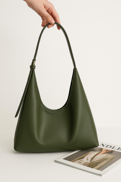 Handley Πολυτελής δερμάτινη τσάντα ώμου Hobo