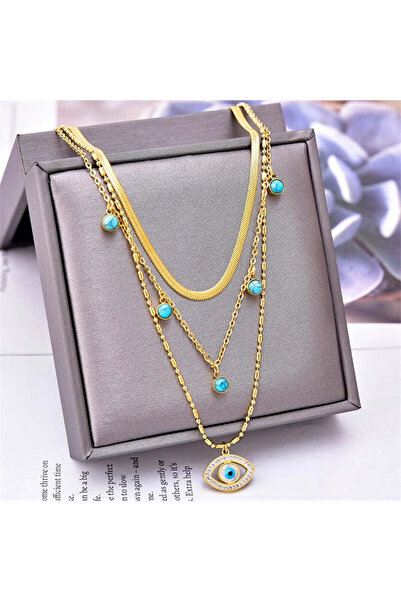 Pursehuit Κολιέ επιχρυσωμένο, ανοξείδωτο ατσάλι, επιχρυσωμένο με χρυσό 18 καρ...