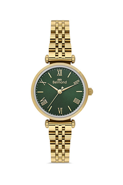 Belmond SRL1155170 Altın & Yeşil Çelik Kordon Kadın Kol Saati