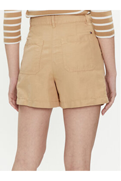 Tommy Hilfiger Women's Fabric shorts WW0WW41603 Beige
