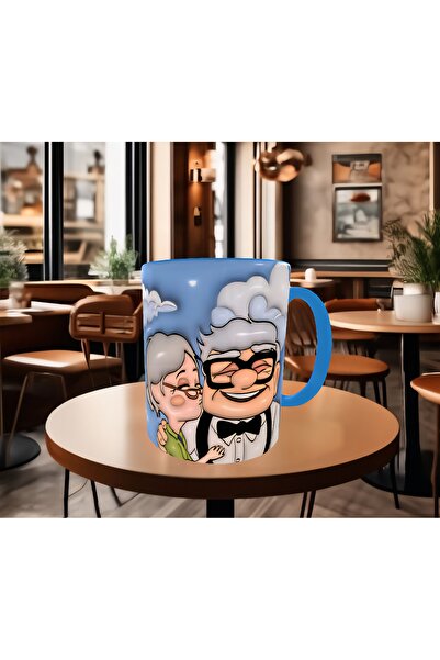 Mugs and love Yukarı bak aşk hikayesi sevgililer günü baskı hediyelik kalitel...