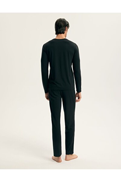 ESOTIQ HOMME Men's Classic Pajama Set Long Sleeve & Pants Cotton & Modal Comfy Housewear | Axiom