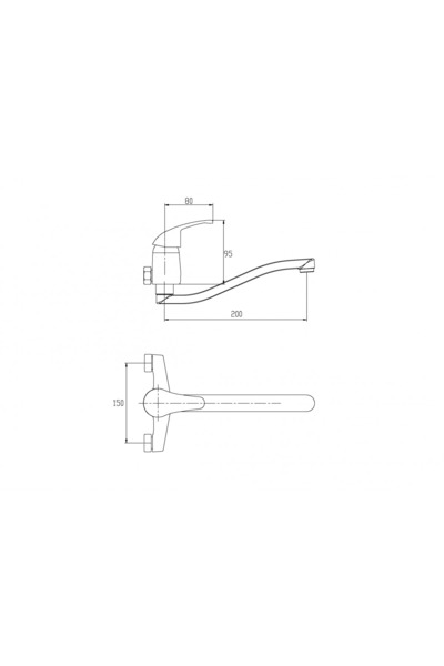 Other Baterie de chiuvetă Invena Mitris cromată, montată pe perete