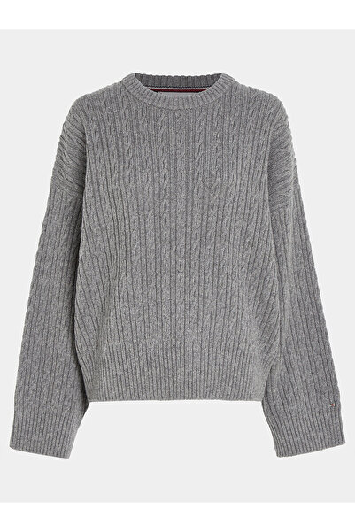 Tommy Hilfiger Women's Sweater WW0WW39003 Gray