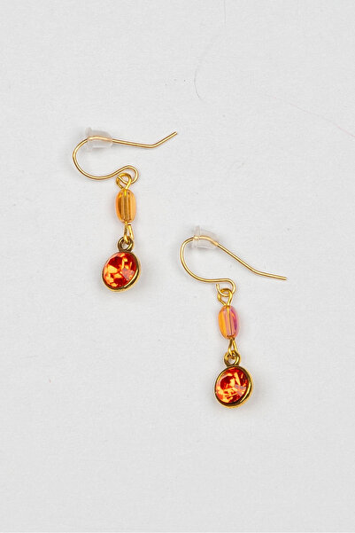 Lila Rosa Ethnic Authentic Earrings with Crystal Stones
