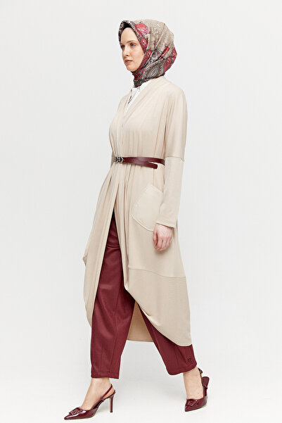 Setrms Deri Kombinli Oversize Hırka