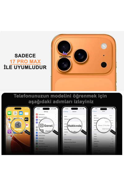 Dexmon iPhone 17 PRO MAX Uyumlu Kılıf Kamera Lens ve Hoparlör Toz Korumalı Magsafe Şarj Özellikli Silikon