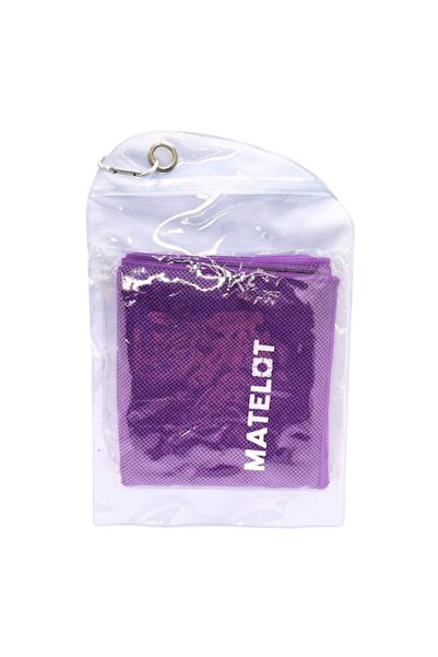 MATELOT Cooling Microfiber Towel with Sealable Case, 50x120 cm, Purple