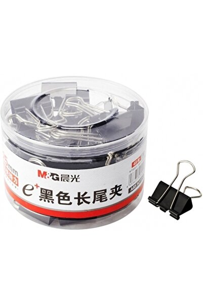 M&G Clips negru, 15 mm, 60 clips-uri/cutie, cutia din PP,
