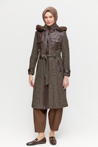 Setrms Deri Kombinli Kap