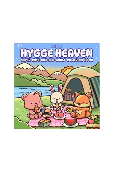 Rotixfy Carte de colorat Hygge Heaven, copertă cartonată, desene amuzante cu ...