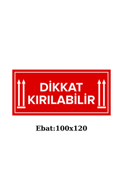 kargo poşetim ملصق منتج قابل للتمزيق (100×120 مم) – مكتوب عليه: احذر، تمزق ال...