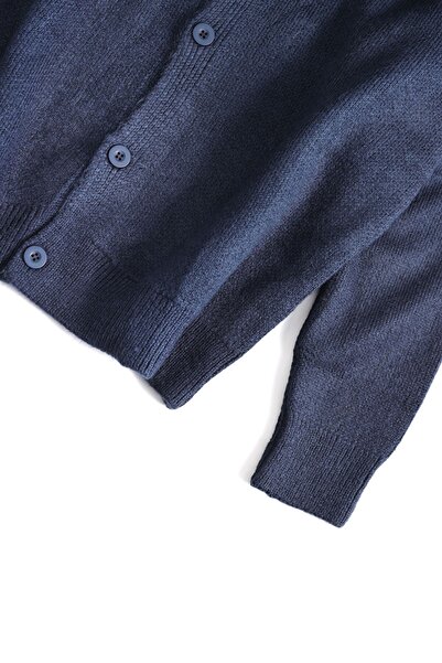 no7man Lorven Navy Blue Cardigan