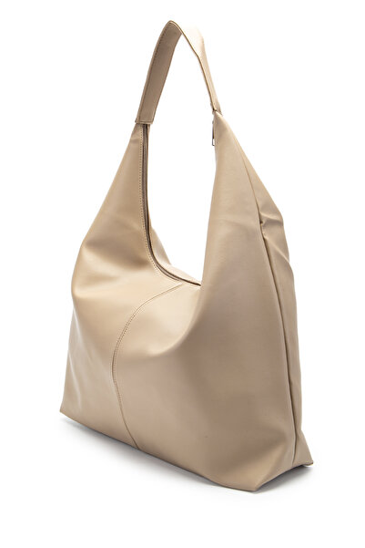 minebag Casual Milan Plain Women's Shoulder Bag Beige