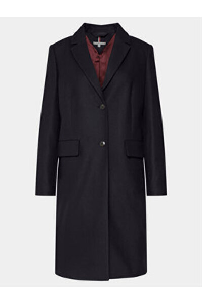 Tommy Hilfiger Women's Wool coat WW0WW41662 Blue