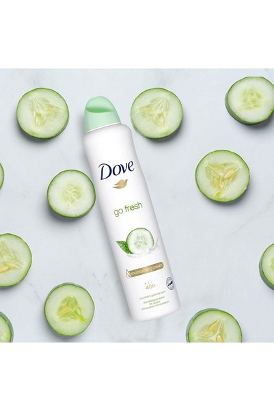 Dove (Dove) Go Fresh Cucumber & Green Tea Scented Deodorant Spray, 250ml, Lasts 48 Hours