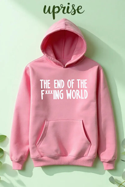 Vordevia Hanorac supradimensionat din bumbac cu imprimeu The End Of The World...