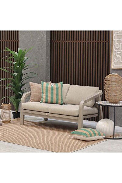 Danube Home Manchester Hills 2-Seater Outdoor Sofa Set - Beige - Stylish & Du...