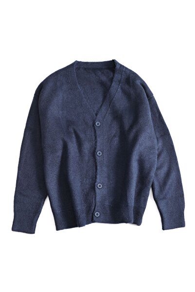 no7man Lorven Navy Blue Cardigan