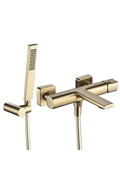 Other Baterie cadă LAVEO Tores cu set de duș, auriu periat