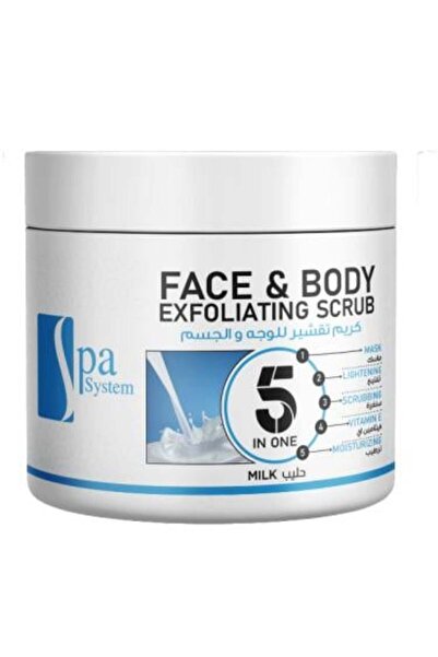 Spa System كريم تقشير الوجه والجسم بالحليب من - 500 مل
