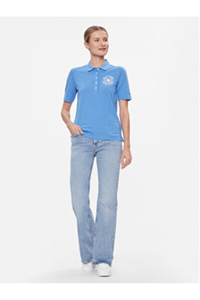 Tommy Hilfiger Women's Polo WW0WW41061 Blue