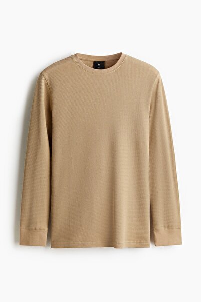 H&M Slim Fit Petek Dokulu Jarse Üst