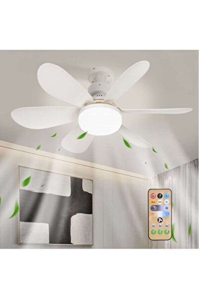 K KATHODE Ceiling fan with LED lamp, remote control, adjustable brightness, 52x20cm, R18-131