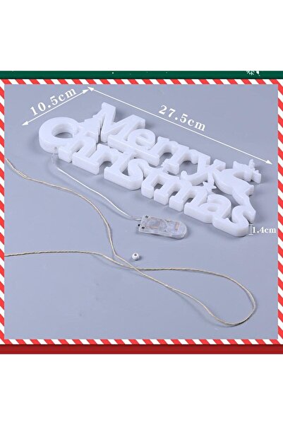 Flippy Christmas LED 3D 'Merry Christmas' Warm Light 27.5x10.5x1.4 cm White