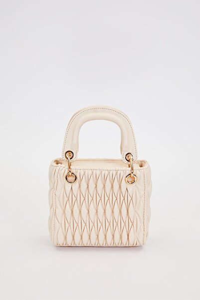 Levidor Cream Embossed Patterned Handbag