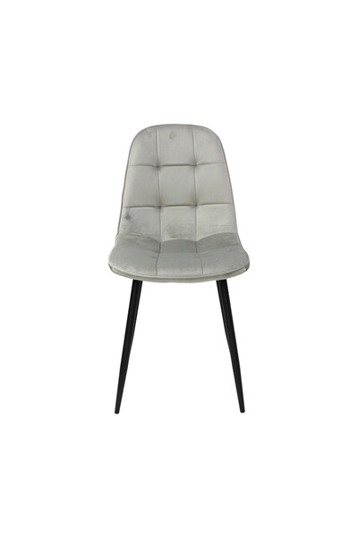 ARTA DOOR Set of 6 Gya Chairs Grey - HORECA CHAIR - Metal Leg, Modern, Kitchen, Bedrooms, Hallways, Textile