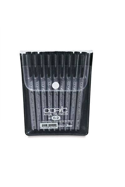 Copic Set 9 Multiliner, B-2, Black